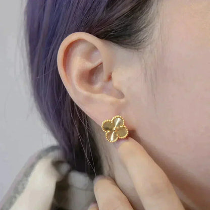 [LUXE] CLOVER MEDIUM 1 MOTIFS LASER EARRINGS