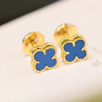 [LUXE] CLOVER MINI 9.5MM TURQUOISE EARRINGS