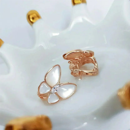 [LUXE] BUTTERFLY MOP DIAMOND EARRINGS