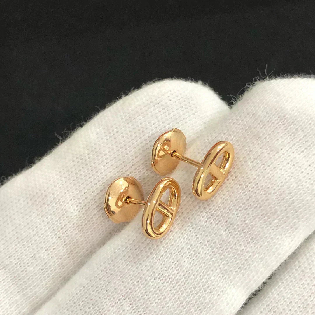 [LUXE]CHAINE SMALL EARRINGS GOLD AND SILVER