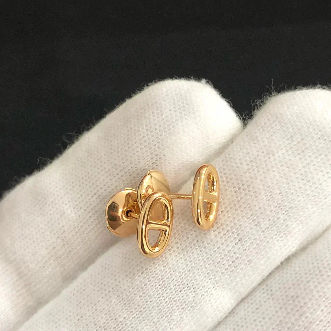 [LUXE]CHAINE SMALL EARRINGS GOLD AND SILVER