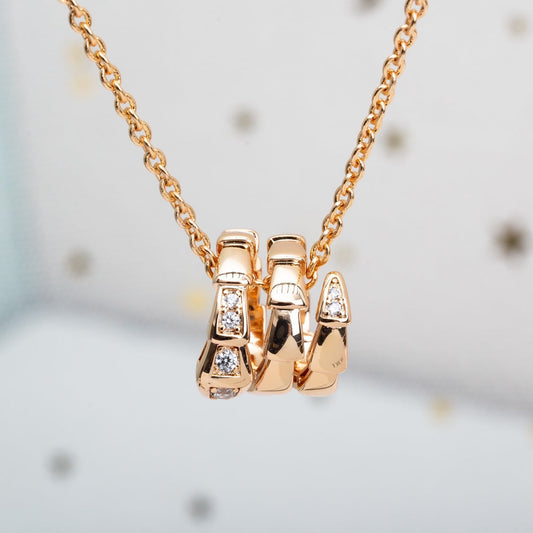 [LUXE]SERPENTI PINK GOLD NECKLACE DIAMOND