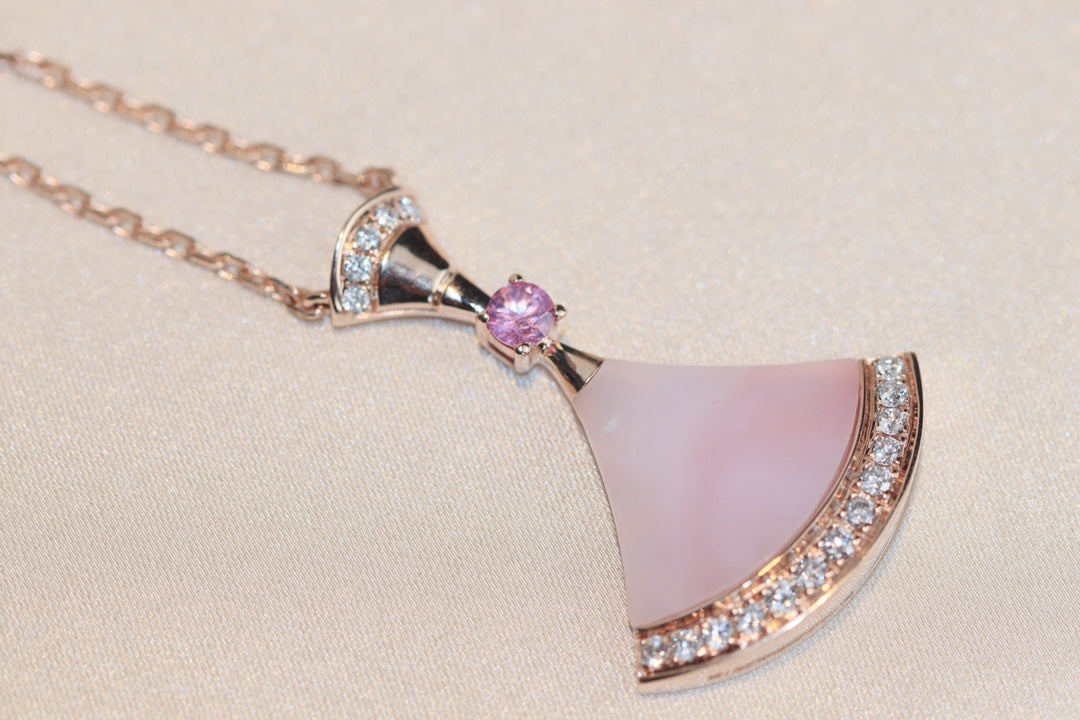 [LUXE]DREAM NECKLACE PINK MOP DIAMOND