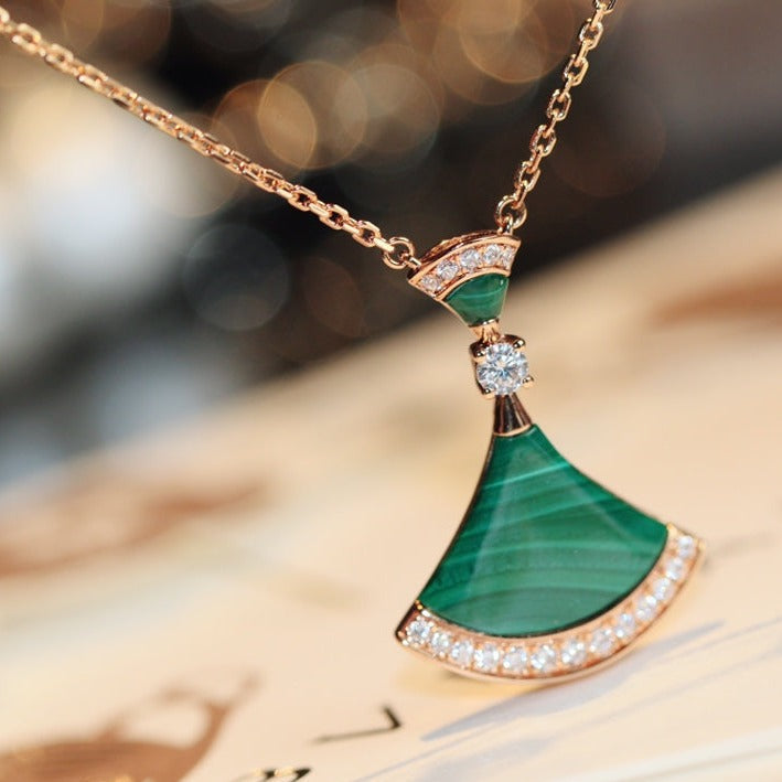 [LUXE]DREAM NECKLACE MALACHITE DIAMOND