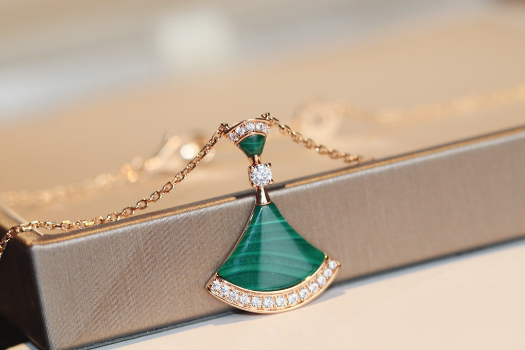 [LUXE]DREAM NECKLACE MALACHITE DIAMOND