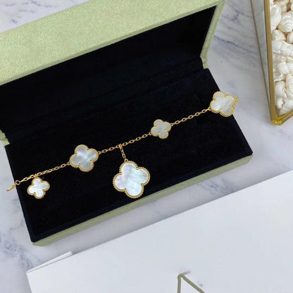 [LUXE] MAGIC CLOVER MOP GOLD BRACELET 5 MOTIFS