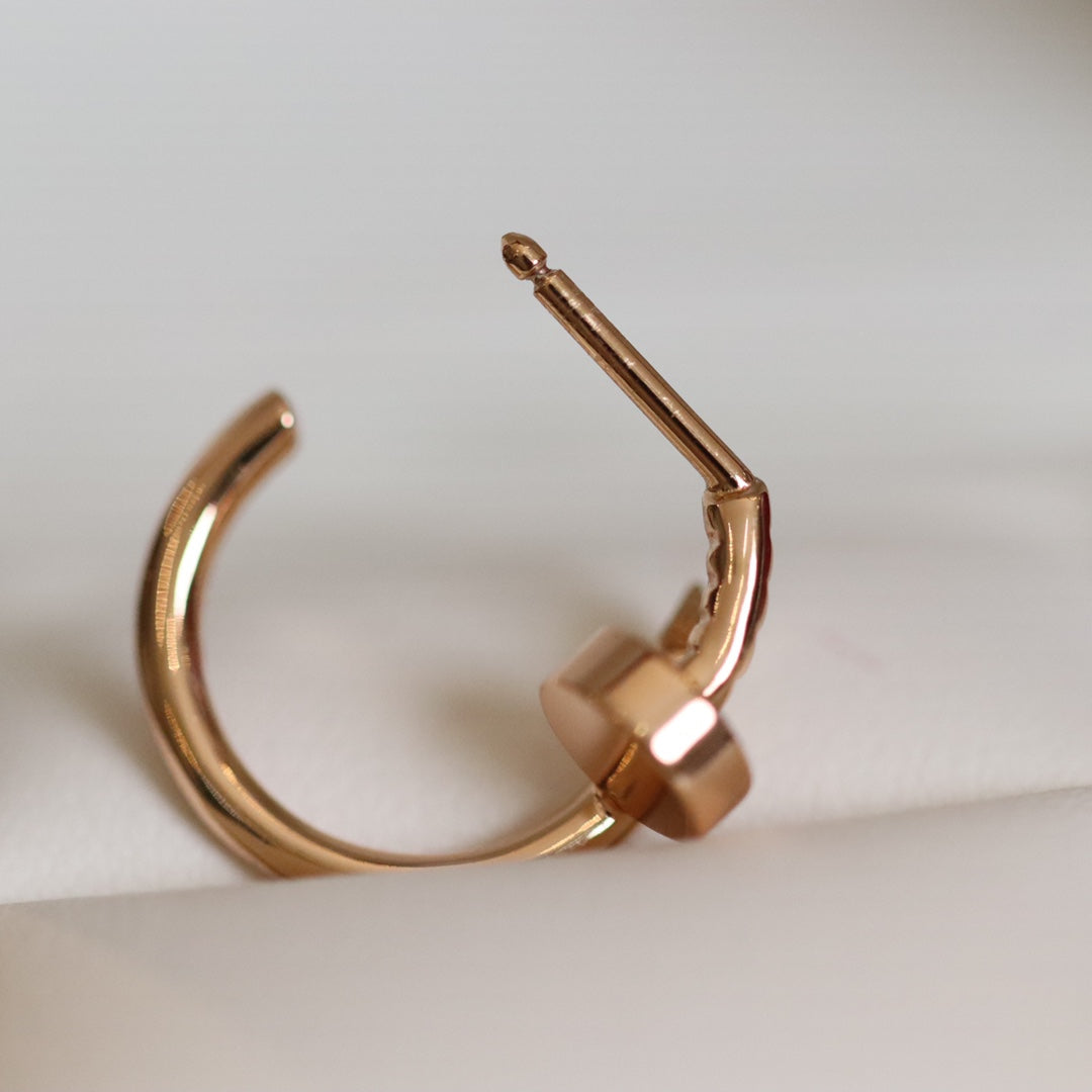 [LUXE]JUSTE EARRINGS PINK GOLD