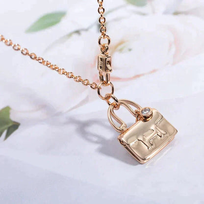 [LUXE]AMULETTE PEDANT ROSE GOLD NECKLACE