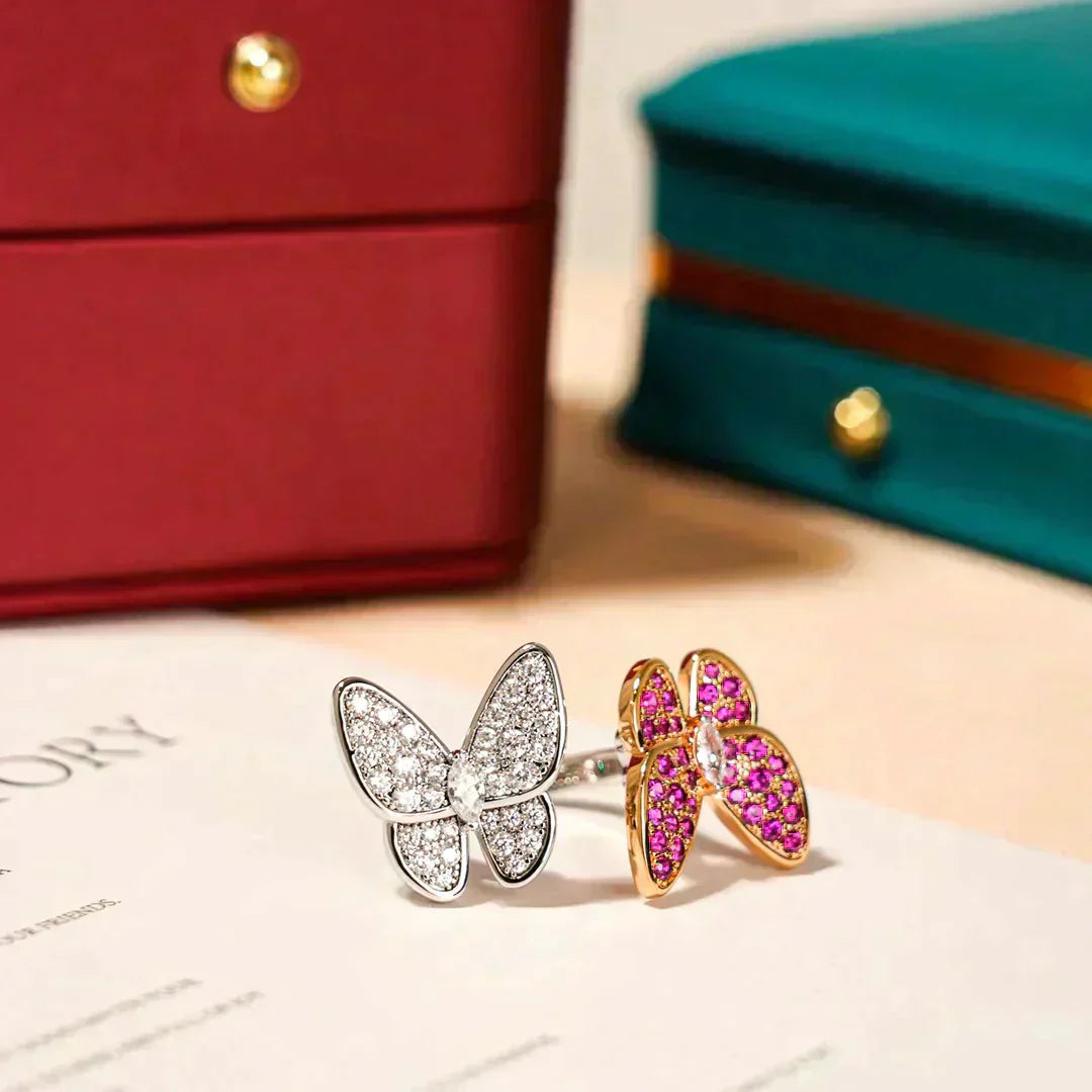 [LUXE] TWIN BUTTERFLY DIAMOND RING