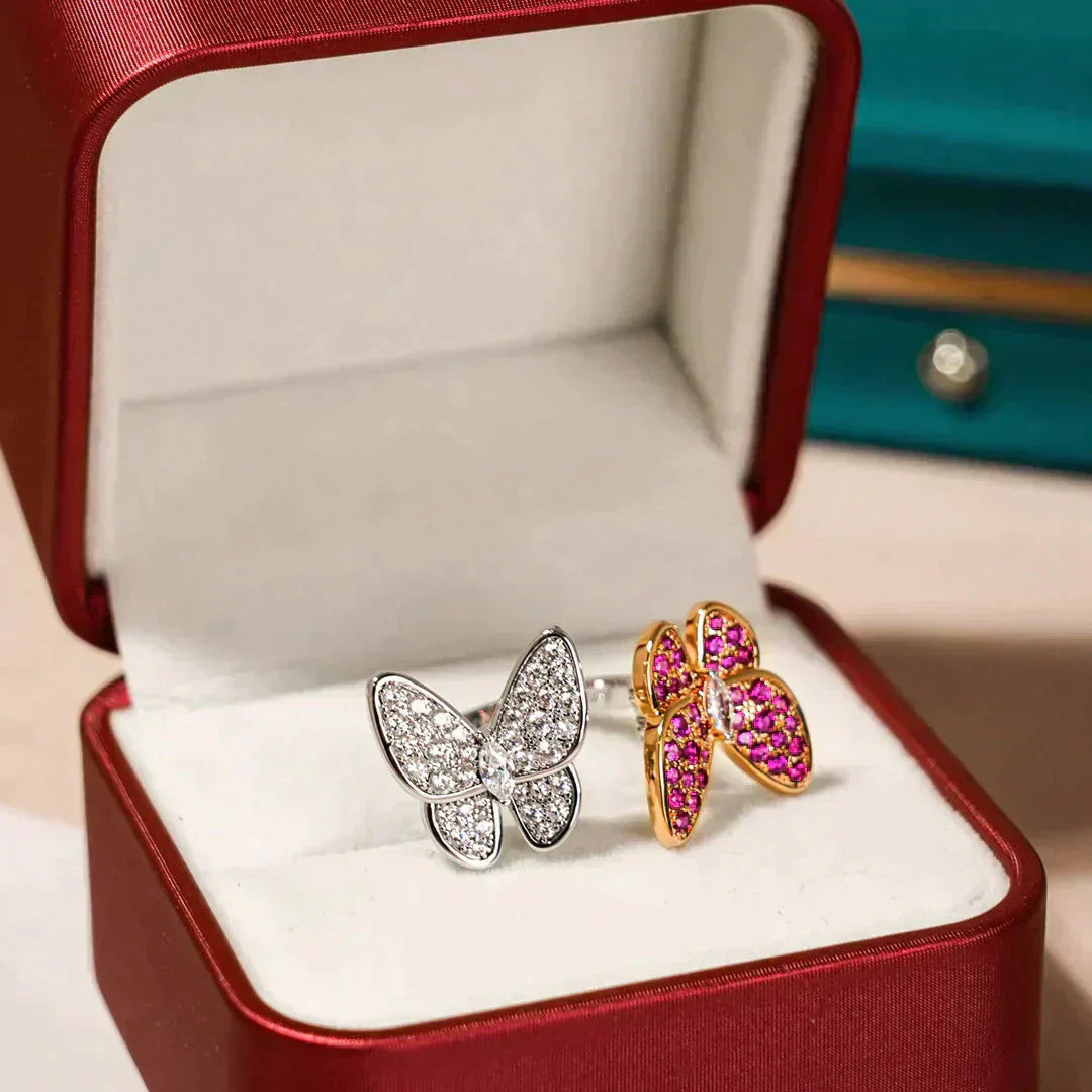 [LUXE] TWIN BUTTERFLY DIAMOND RING