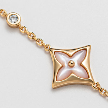 [LUXE]STAR 1 DIAMOND PINK GOLD BRACELET