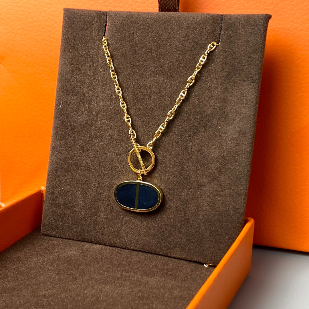 [LUXE]CHAINE VERSO BLACK CERAMIC NECKLACE