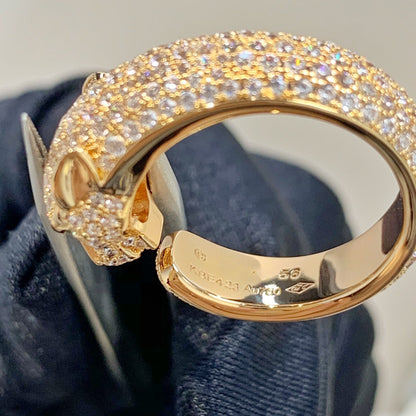 [LUXE]PANTHERE PINK GOLD DIAMOND RING