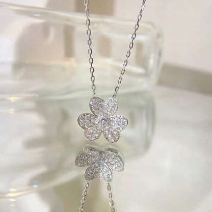 [LUXE] FLOWER DIAMOND NECKLACE