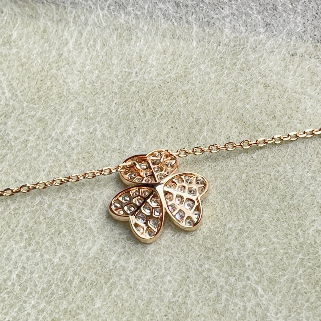 [LUXE] FLOWER DIAMOND NECKLACE