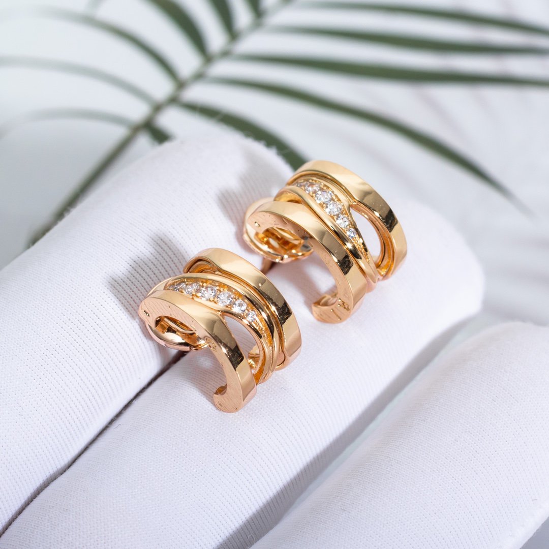 [LUXE]ZERO 1 PINK GOLD DIAMONDS EARRINGS