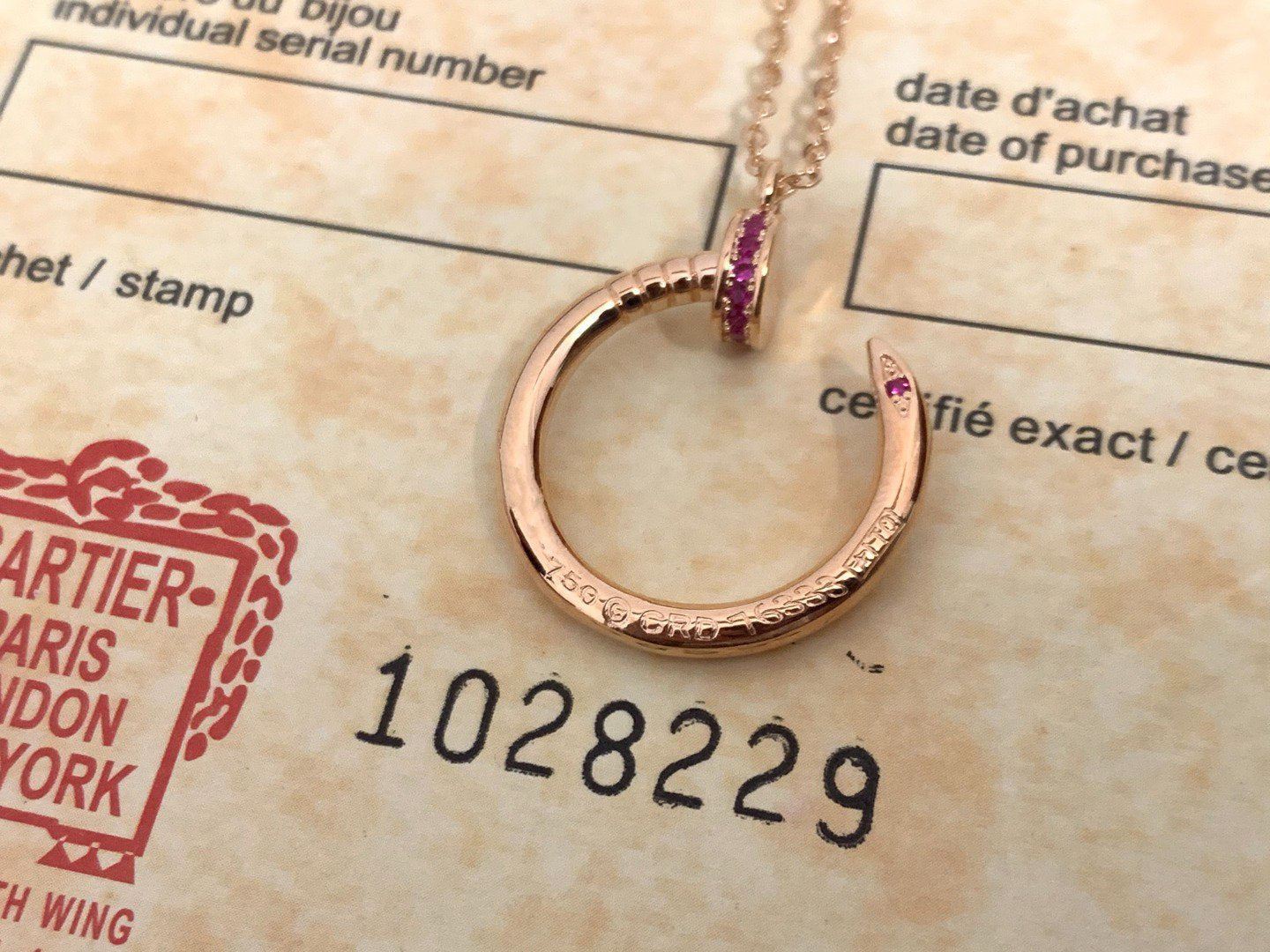 [LUXE]JUSTE PINK DIAMOND NECKLACE