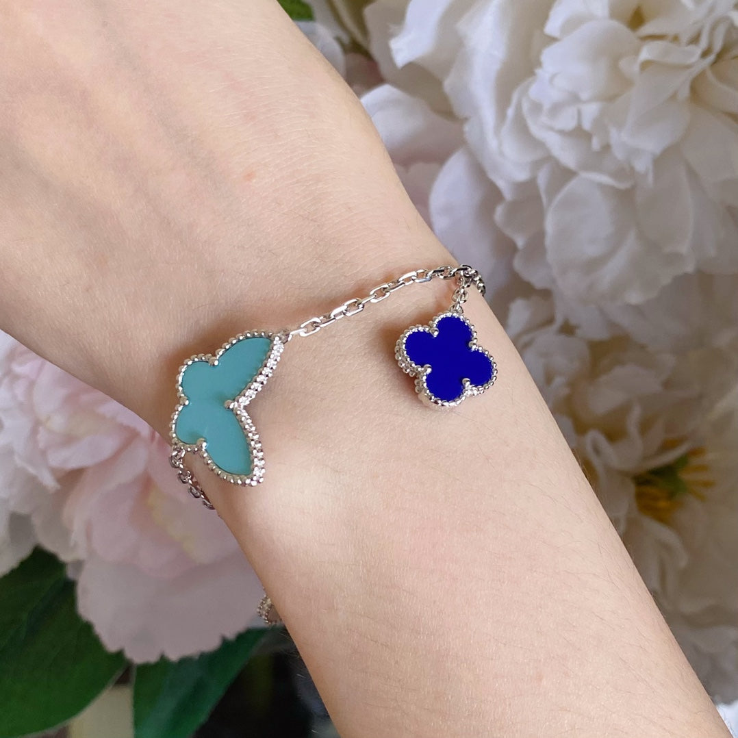 [LUXE] LUCKY SPRING SILVER BRACELET 4 MOTIF