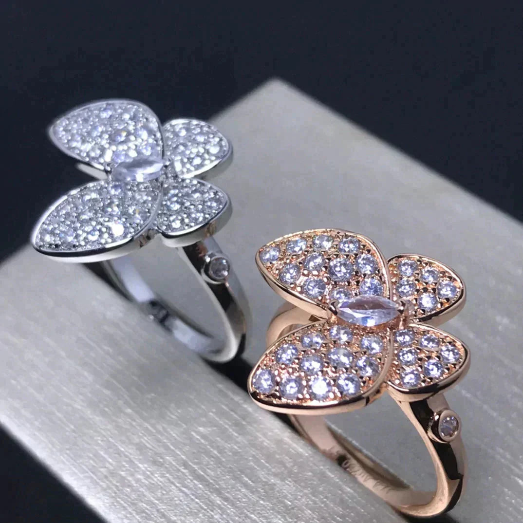 [LUXE] BUTTERFLY PINK GOLD DIAMOND RING