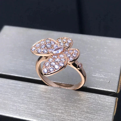 [LUXE] BUTTERFLY PINK GOLD DIAMOND RING