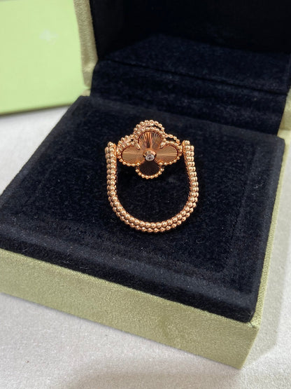 [LUXE] CLOVER RIVERSIBLE ROSE GOLD RING