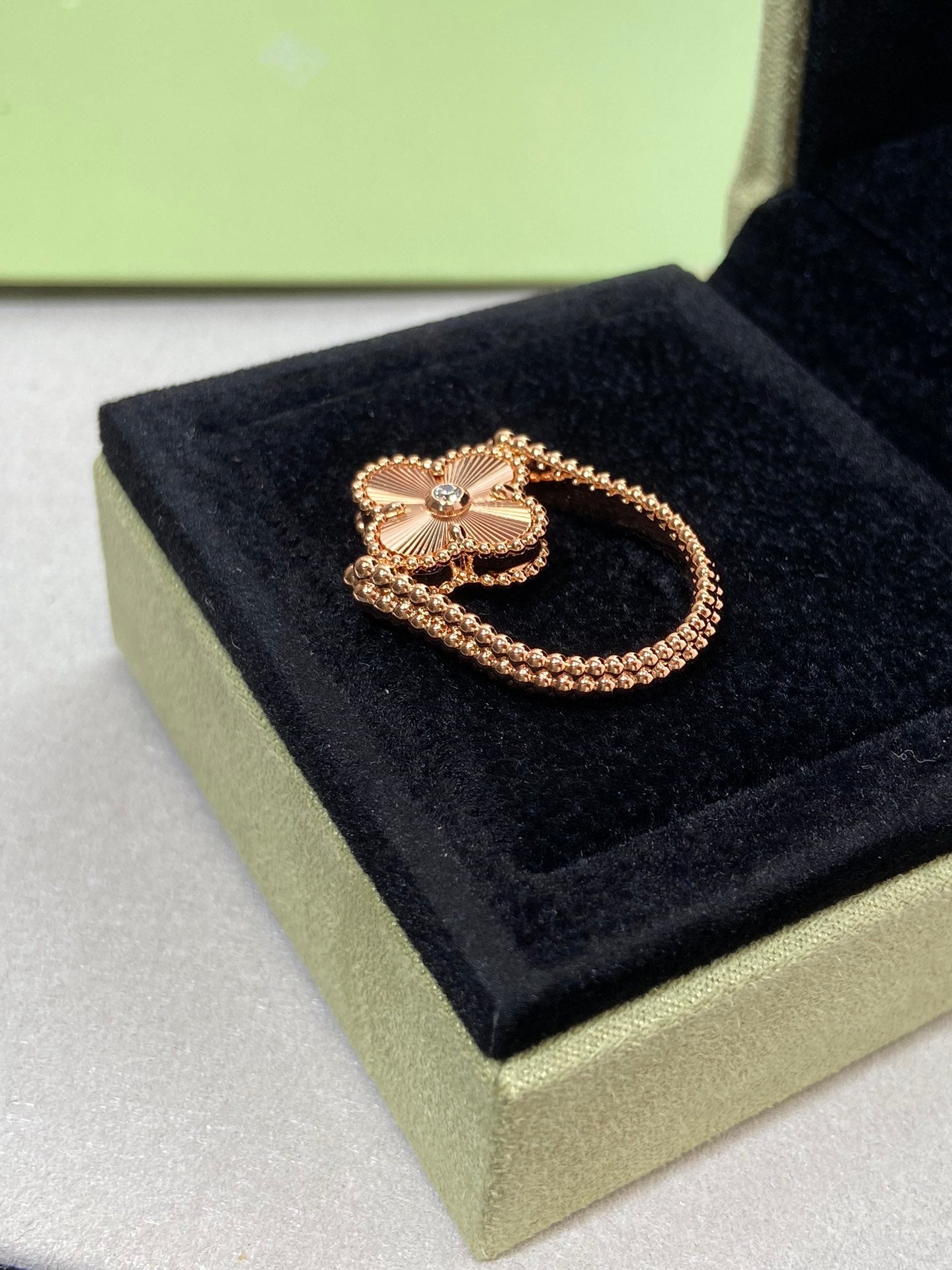 [LUXE] CLOVER RIVERSIBLE ROSE GOLD RING