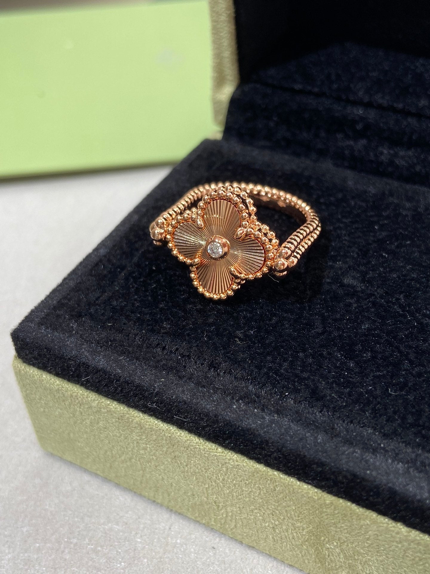 [LUXE] CLOVER RIVERSIBLE ROSE GOLD RING