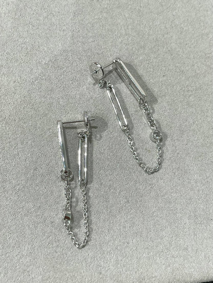 [LUXE]CHAINE CHAOS DIAMOND DROP EARRINGS