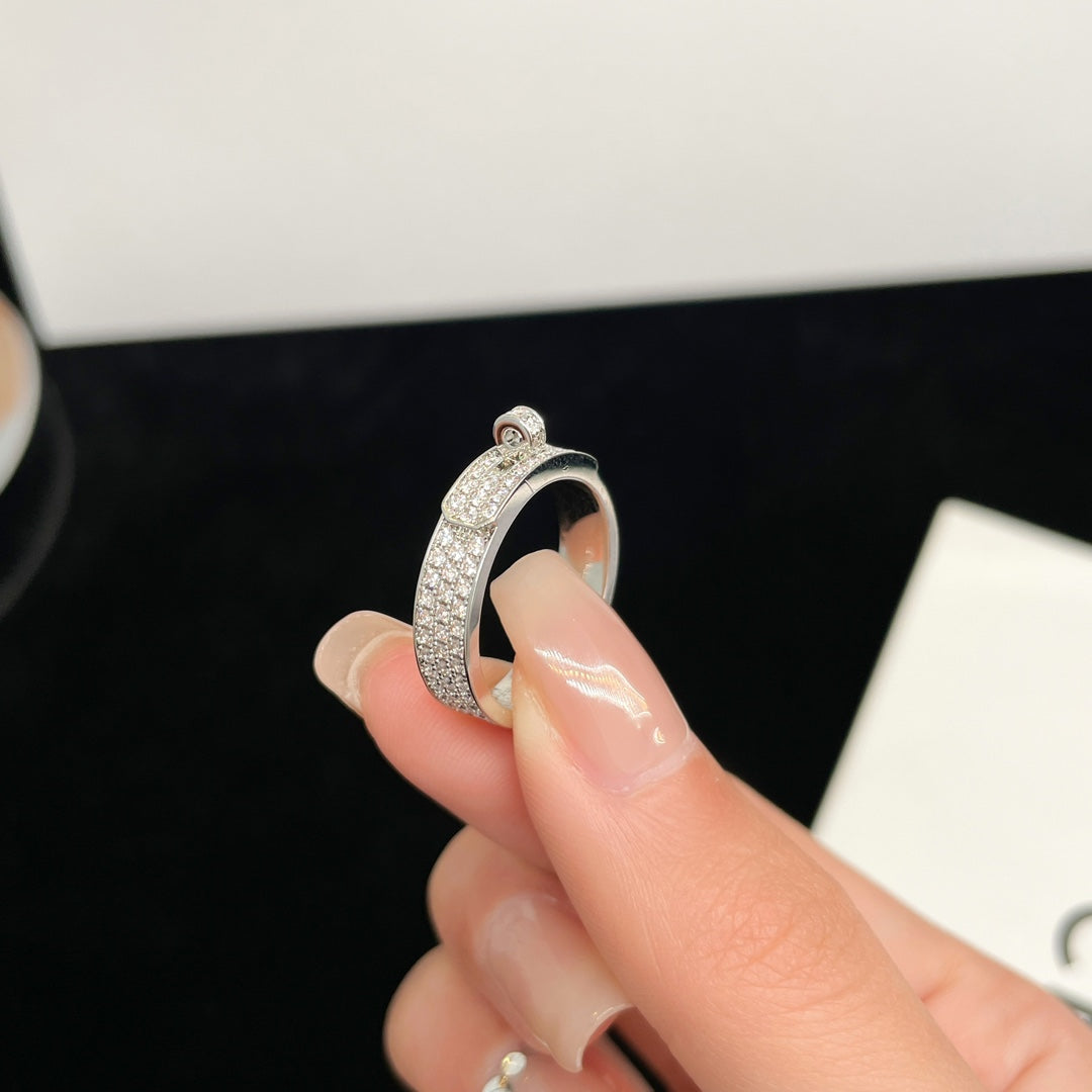 [LUXE]KELLY SILVER DIAMOND RING