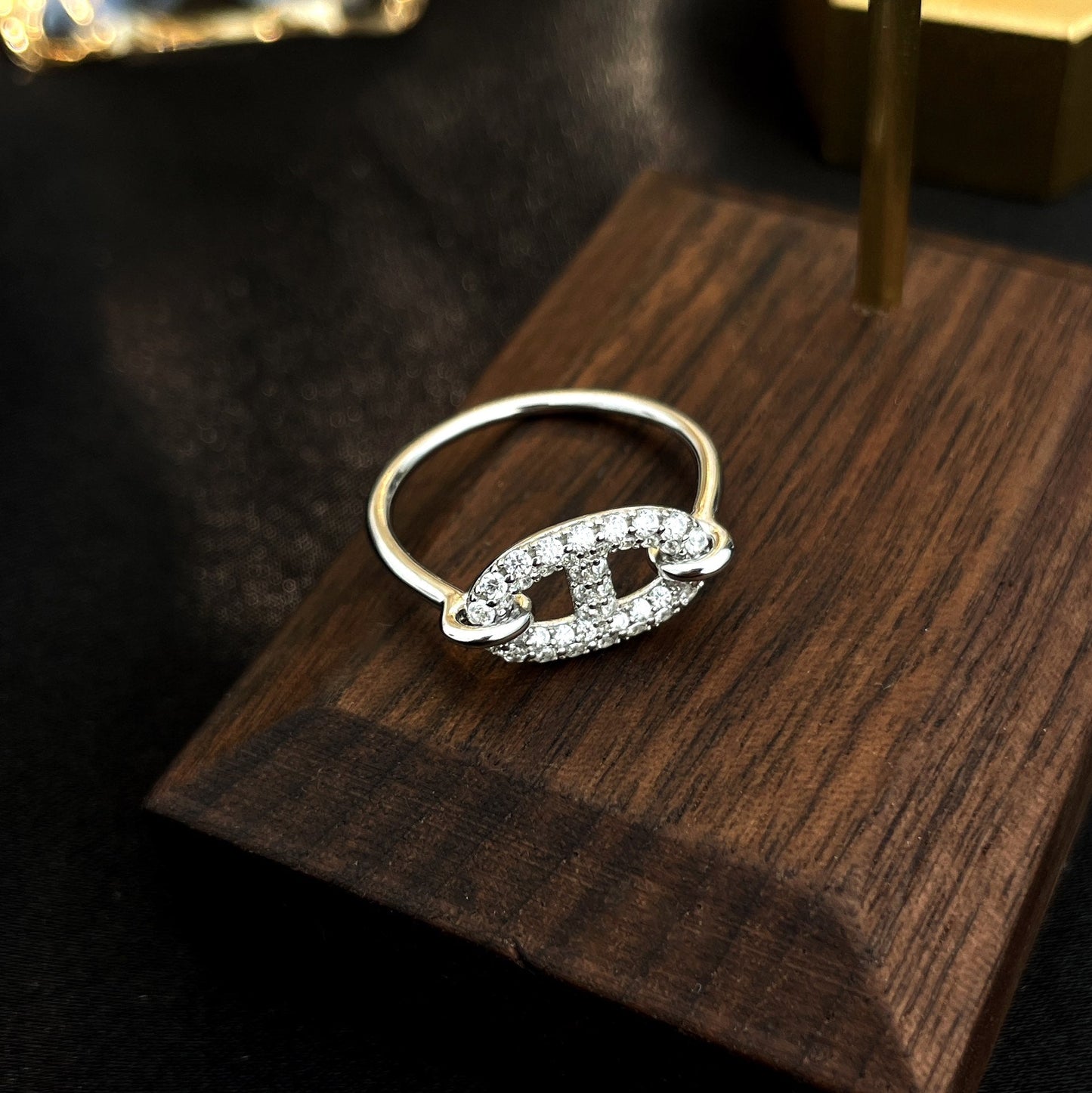 [LUXE]RONDE SMALL SILVER DIAMOND RING