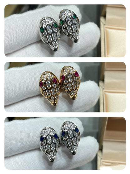 [LUXE]SERPENT DIAMOND STUD EARRINGS