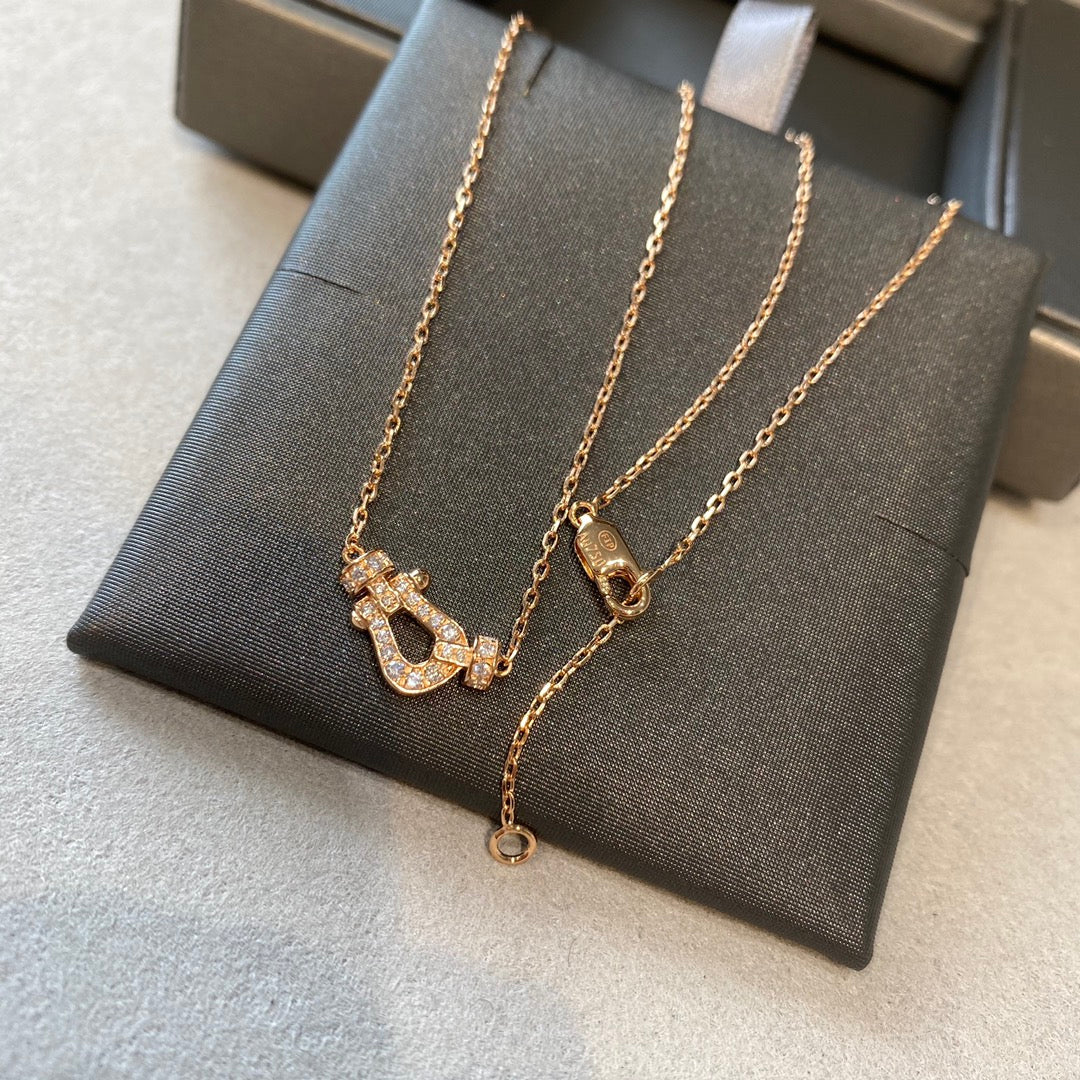 [LUXE]FORCE 10 DIAMOND PINK GOLD NECKLACE MINI MODEL