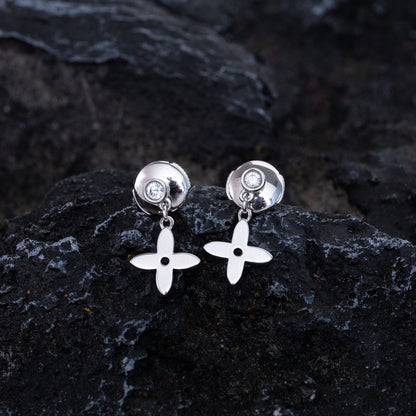 [LUXE]VIDYLLE SILVER DIAMOND MINI DROP EARRINGS