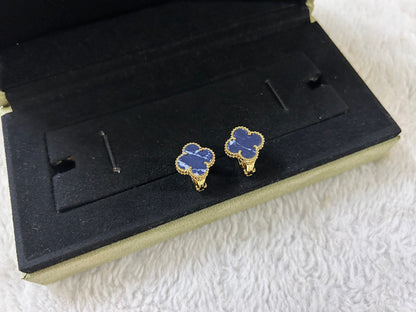 [LUXE] CLOVER PIETERSITE MEDIUM STUD EARRINGS