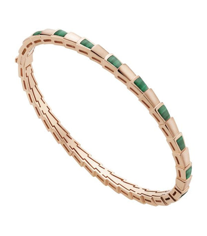 [LUXE]SERPENTI BRACELET PINK GOLD MALACHITE