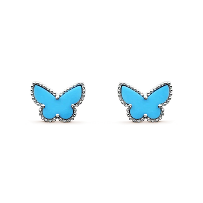 [LUXE] BUTTERFLY TURQUOISE EARRINGS SILVER