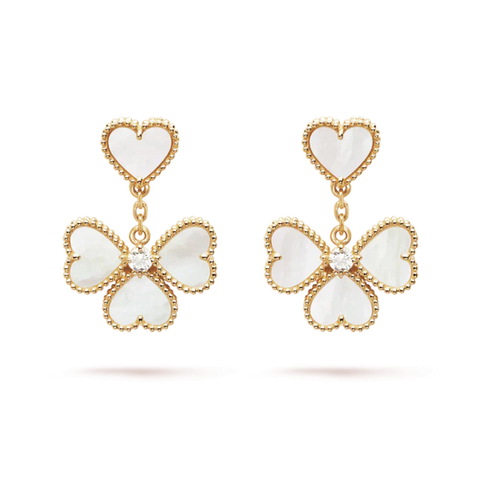 [LUXE] CLOVER SWEET WHITE MOP EARRINGS