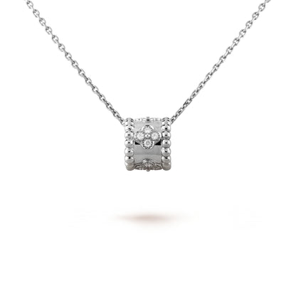 [LUXE] PERLEE PEDANT SIVLER DIAMOND NECKLACE