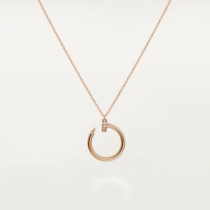 [LUXE]JUSTE NECKLACE PINK GOLD