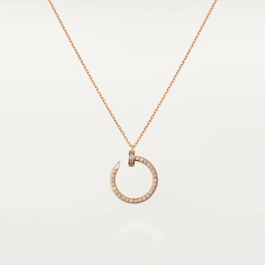 [LUXE]JUSTE NECKLACE PINK GOLD DIAMONDS