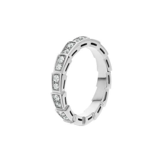 [LUXE]SERPENTI RING SILVER DIAMOND PAVED 3MM