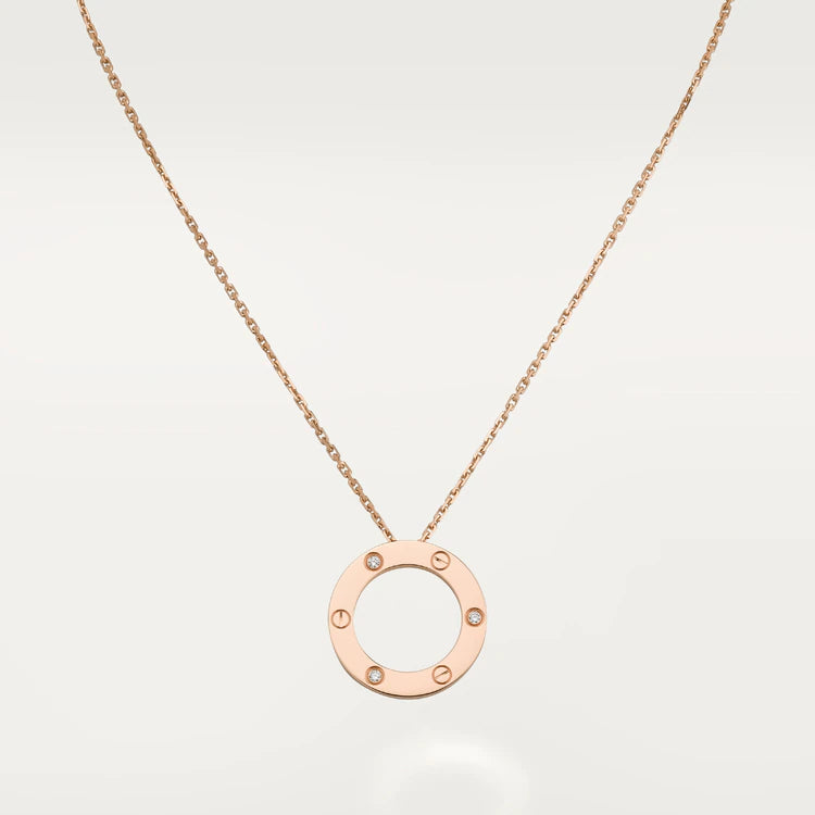 [LUXE]LOVE NECKLACE 16MM 3 DIAMONDS