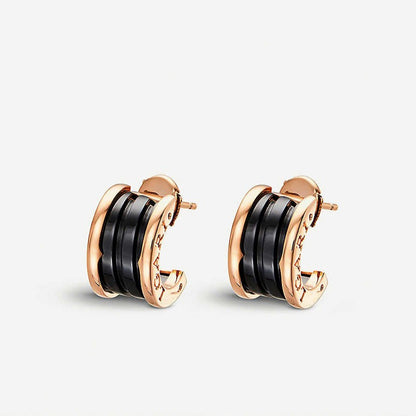 [LUXE]ZERO 1 PINK GOLD CERAMIC EARRINGS