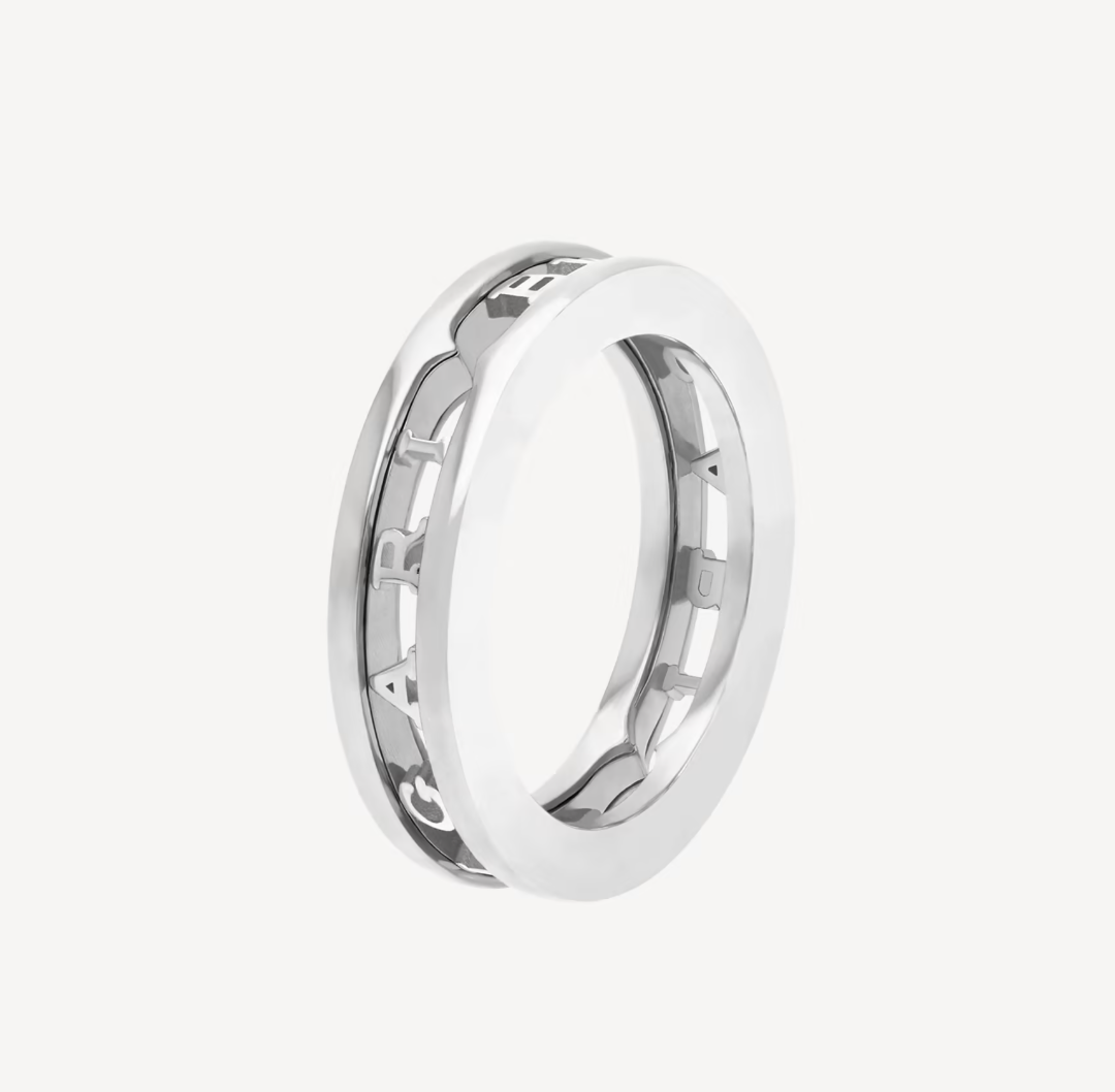 [LUXE]ZERO 1 ONE-BAND WITH OPENWORK LOGO SPIRAL RING