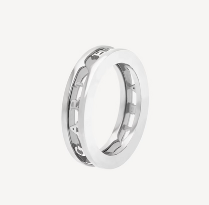 [LUXE]ZERO 1 ONE-BAND WITH OPENWORK LOGO SPIRAL RING