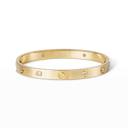 [LUXE] LOVE BRACELET 6.1MM 4 DIAMONDS