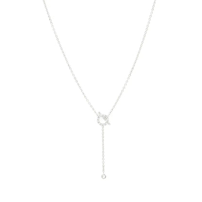 [LUXE]FINESSE SILVER DIAMOND NECKLACE