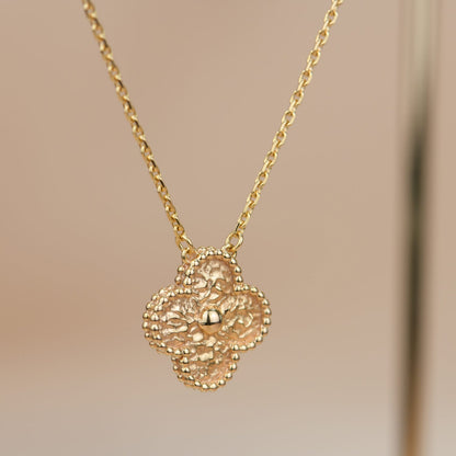 [LUXE] CLOVER 15MM  BRONZING NECKLACE