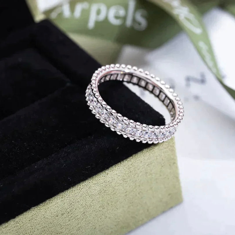 [LUXE] PERLEE DIAMOND SILVER RING