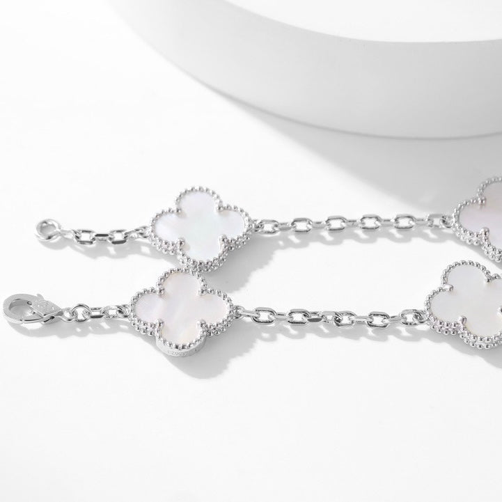 [LUXE] CLOVER 10 MOTIFS WHITE MOTHER OF PEARL NECKLACE